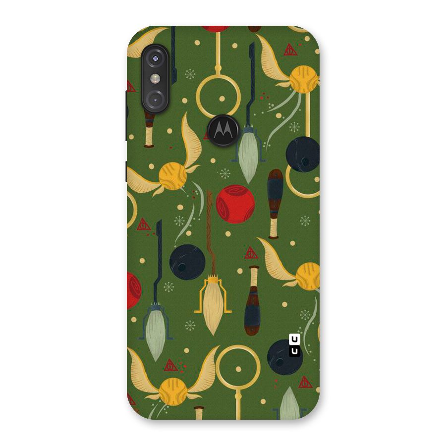 Flying Ball Pattern Back Case for Motorola One Power