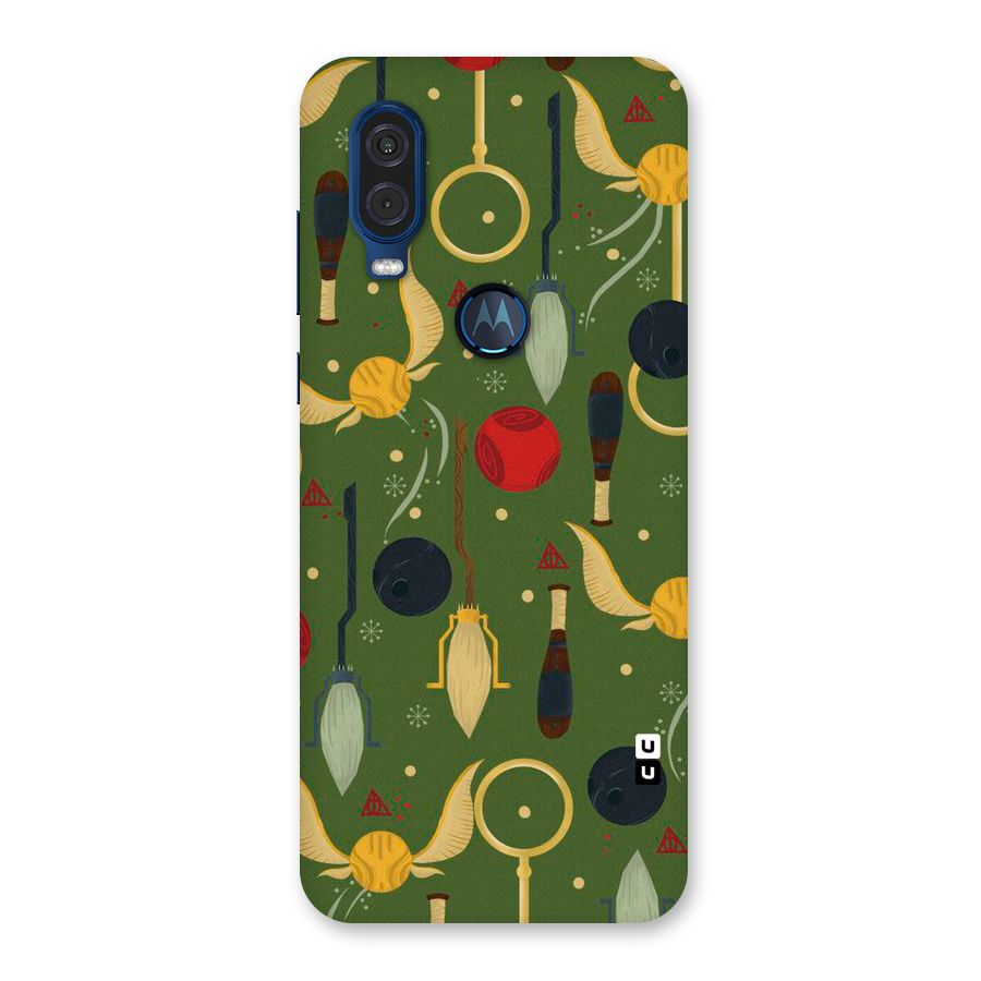 Flying Ball Pattern Back Case for Motorola One Vision