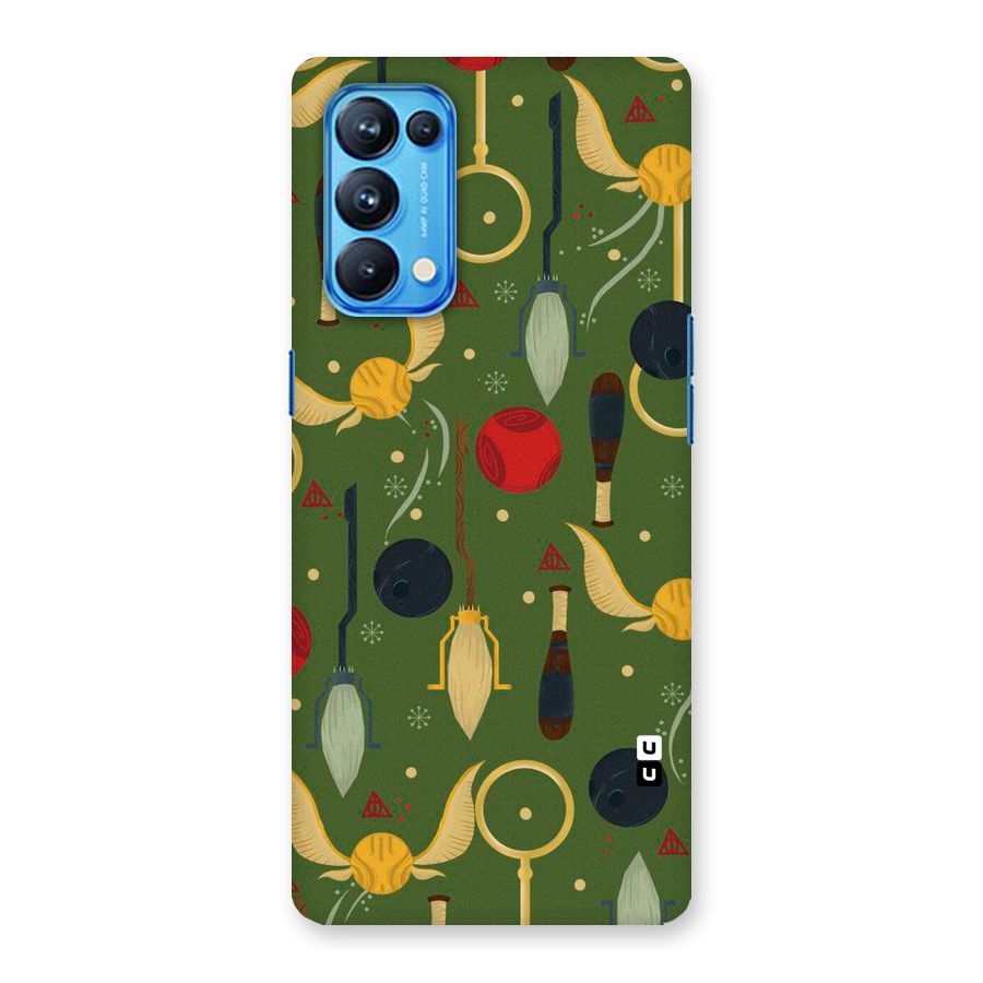 Flying Ball Pattern Back Case for Oppo Reno5 Pro 5G