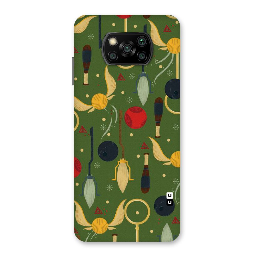 Flying Ball Pattern Back Case for Poco X3