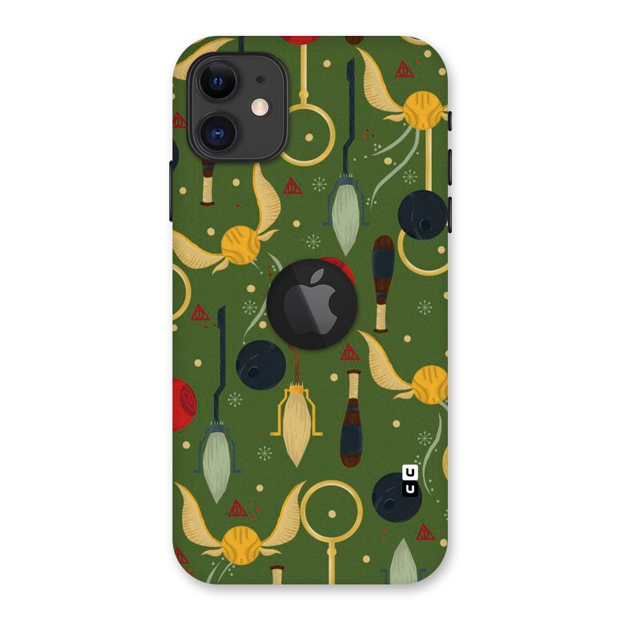 Flying Ball Pattern Back Case for iPhone 11 Logo Cut