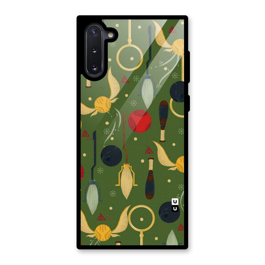 Flying Ball Pattern Glass Back Case for Galaxy Note 10