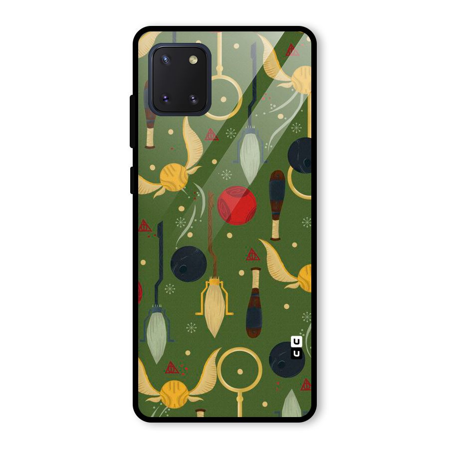 Flying Ball Pattern Glass Back Case for Galaxy Note 10 Lite