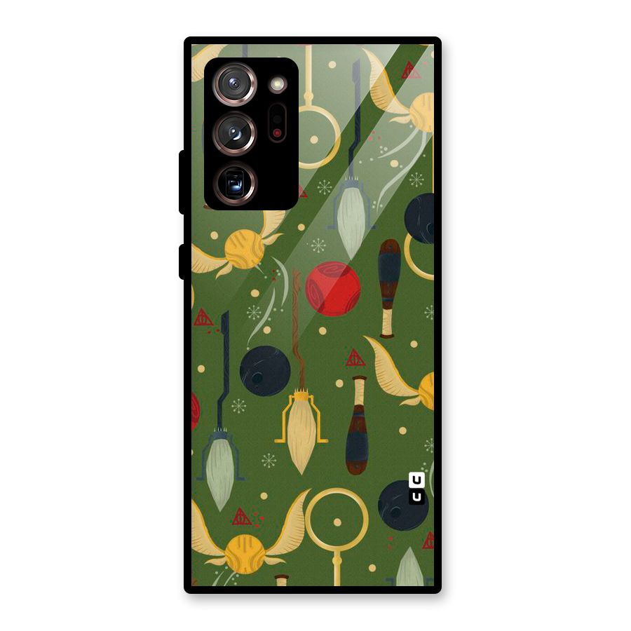 Flying Ball Pattern Glass Back Case for Galaxy Note 20 Ultra