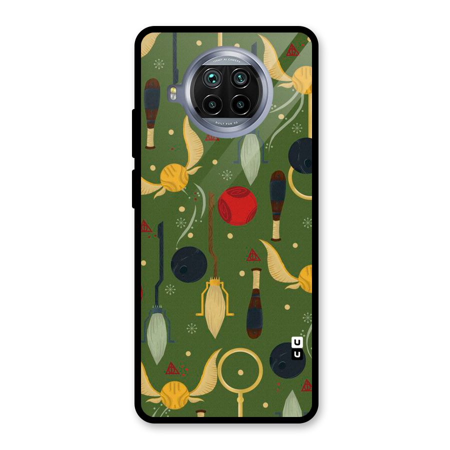 Flying Ball Pattern Glass Back Case for Mi 10i