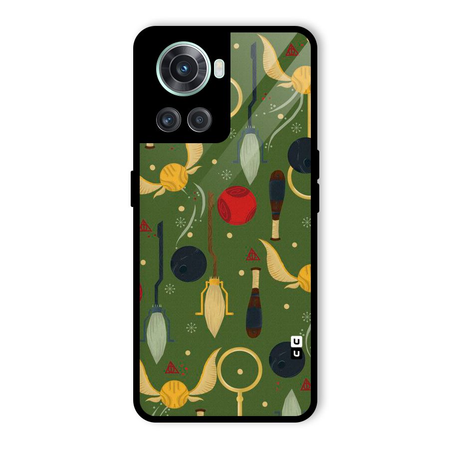 Flying Ball Pattern Glass Back Case for OnePlus 10R