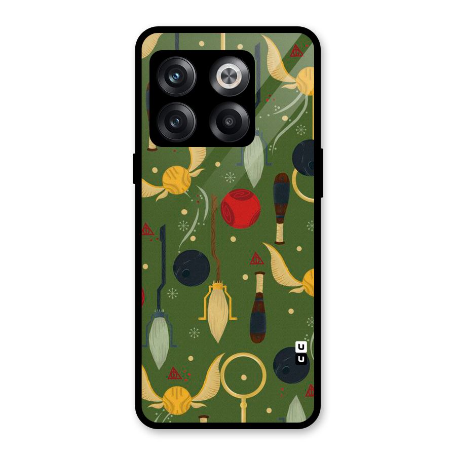 Flying Ball Pattern Glass Back Case for OnePlus 10T
