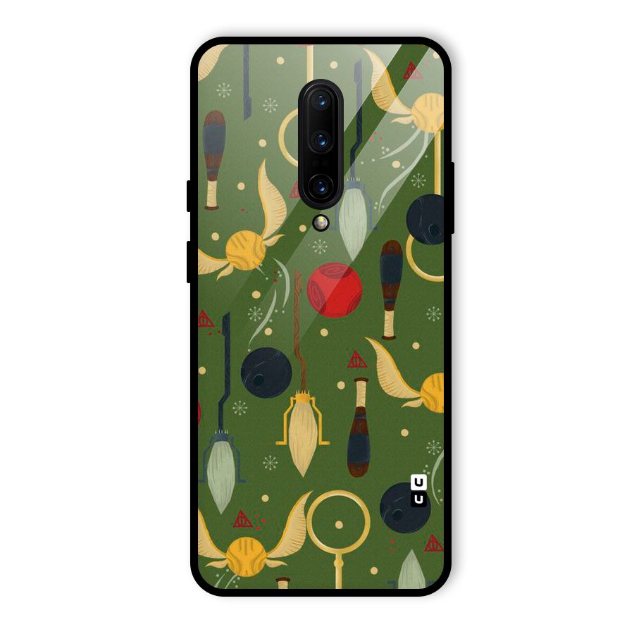 Flying Ball Pattern Glass Back Case for OnePlus 7 Pro