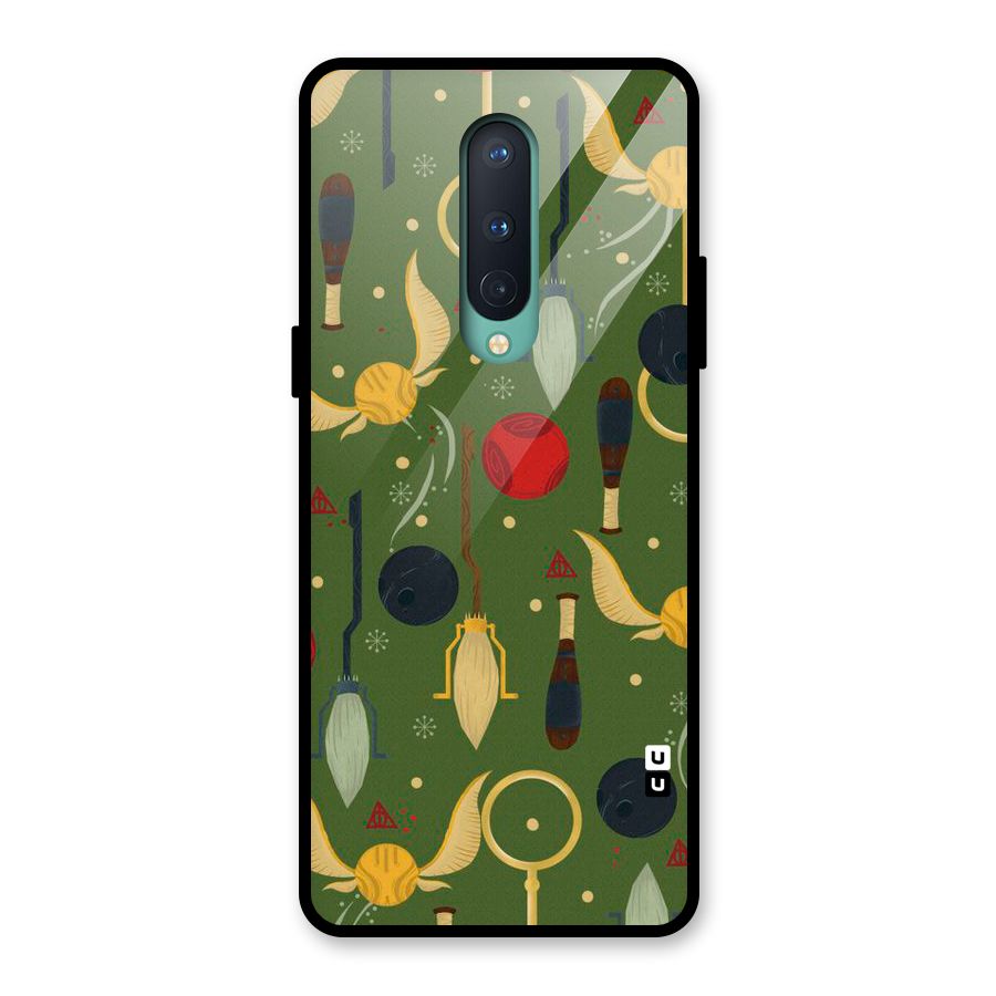 Flying Ball Pattern Glass Back Case for OnePlus 8