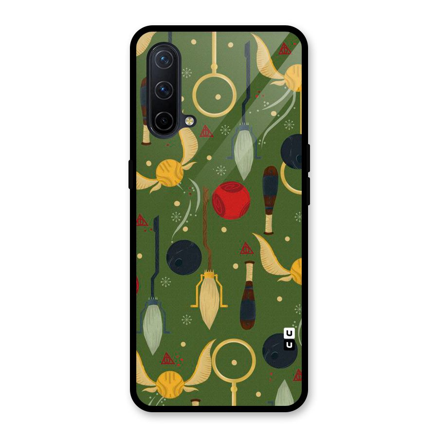 Flying Ball Pattern Glass Back Case for OnePlus Nord CE 5G
