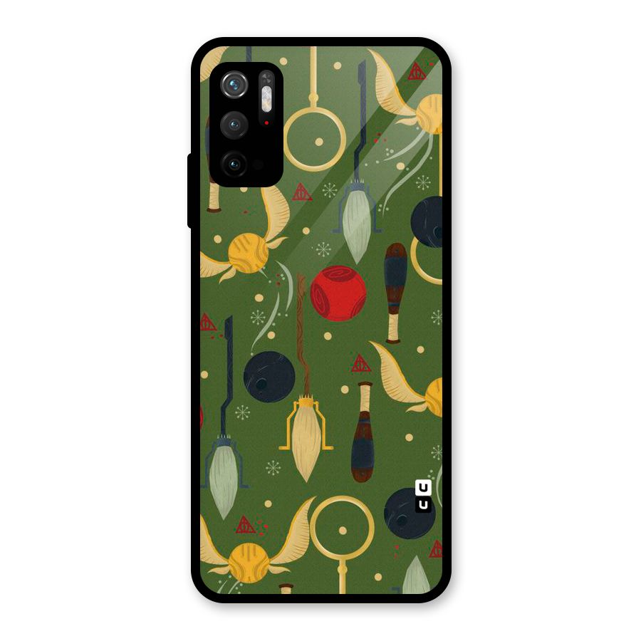 Flying Ball Pattern Glass Back Case for Poco M3 Pro 5G