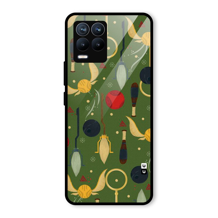 Flying Ball Pattern Glass Back Case for Realme 8 Pro