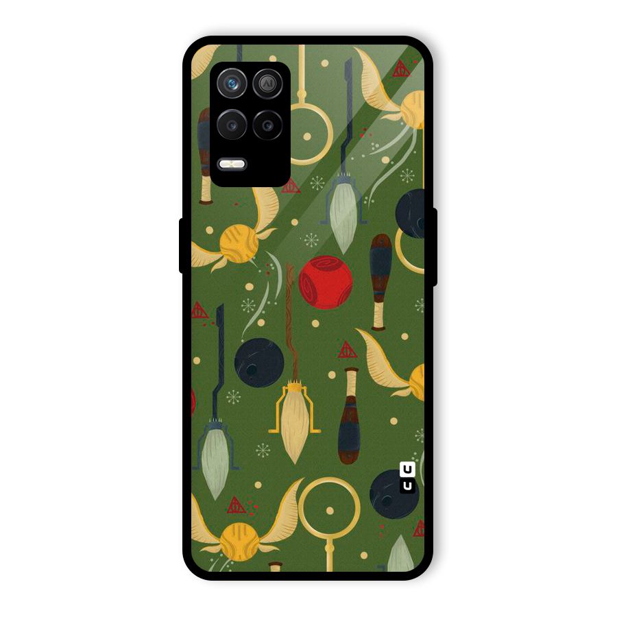 Flying Ball Pattern Glass Back Case for Realme 9 5G
