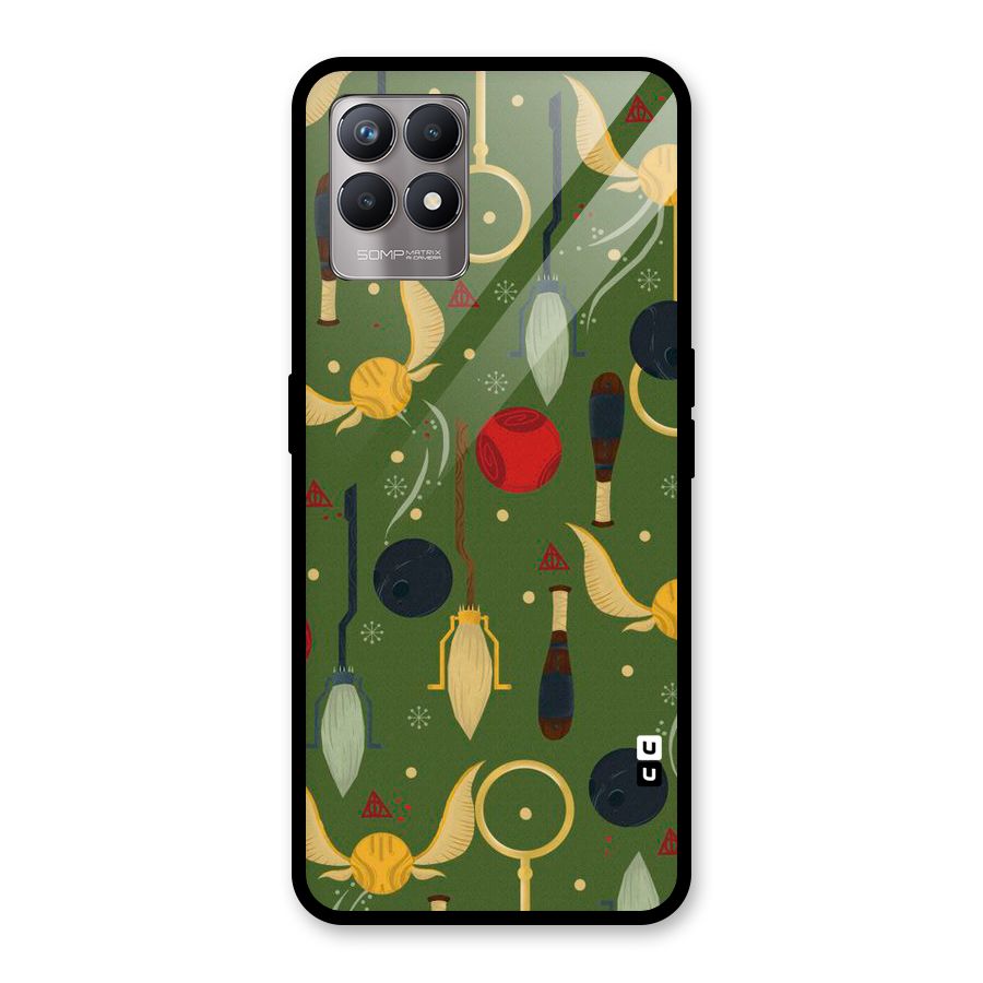 Flying Ball Pattern Glass Back Case for Realme Narzo 50