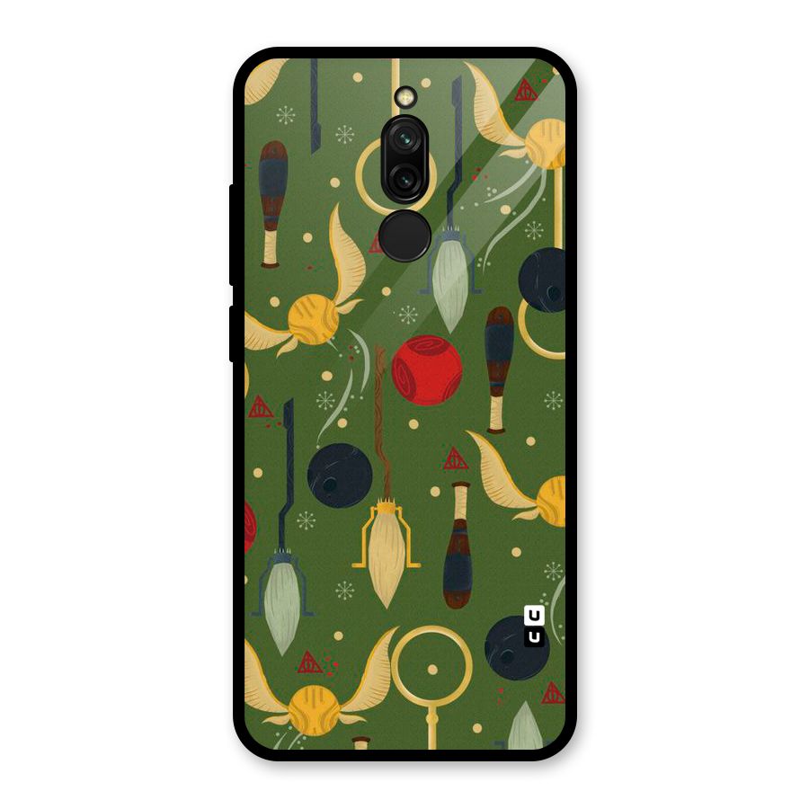 Flying Ball Pattern Glass Back Case for Redmi 8