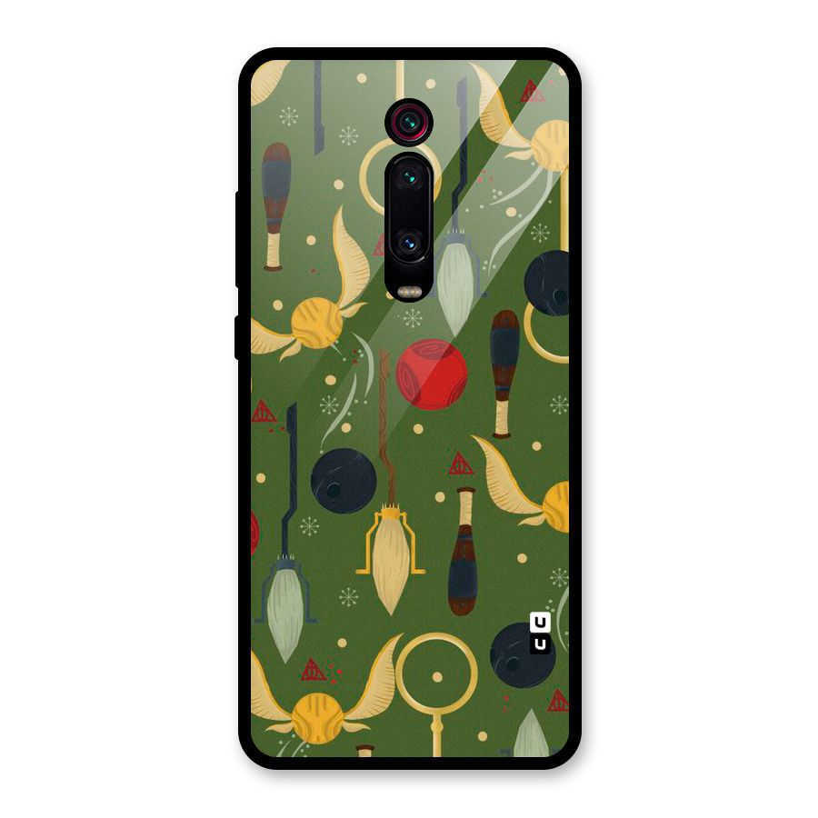 Flying Ball Pattern Glass Back Case for Redmi K20 Pro