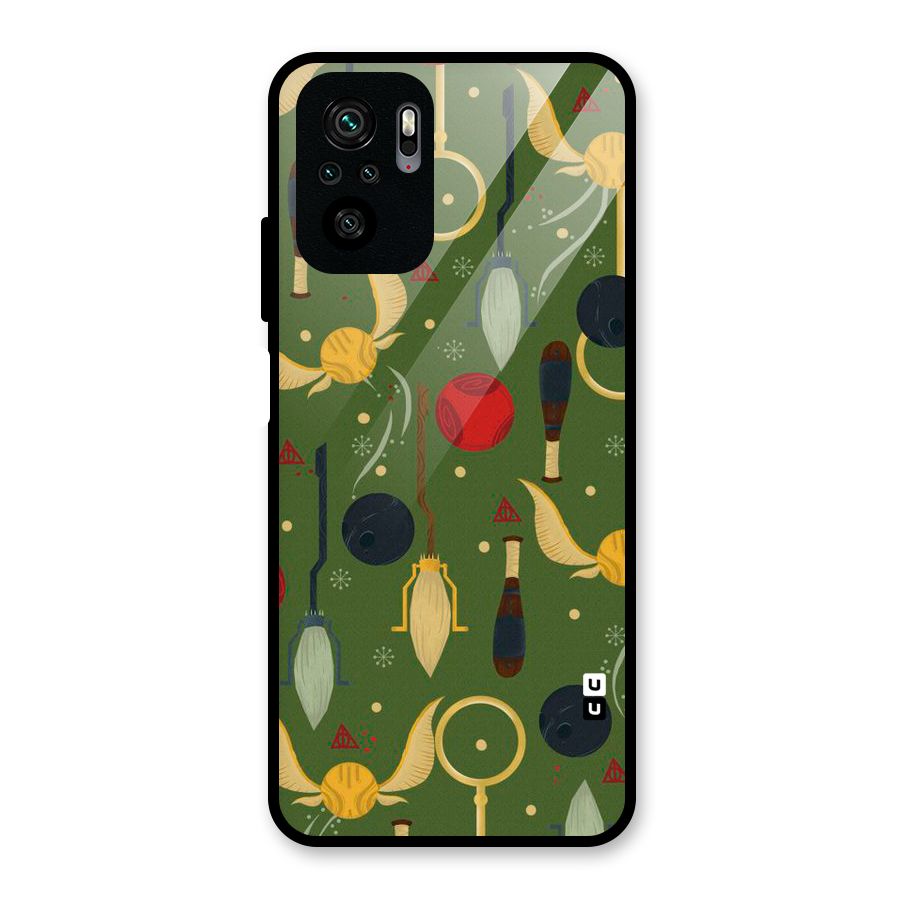 Flying Ball Pattern Glass Back Case for Redmi Note 10S