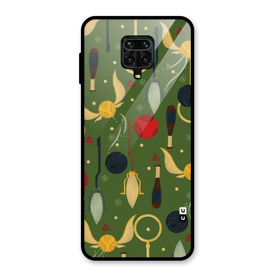 Flying Ball Pattern Glass Back Case for Redmi Note 10 Lite