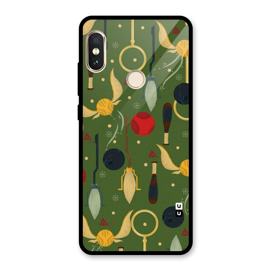 Flying Ball Pattern Glass Back Case for Redmi Note 5 Pro