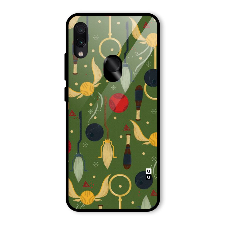 Flying Ball Pattern Glass Back Case for Redmi Note 7