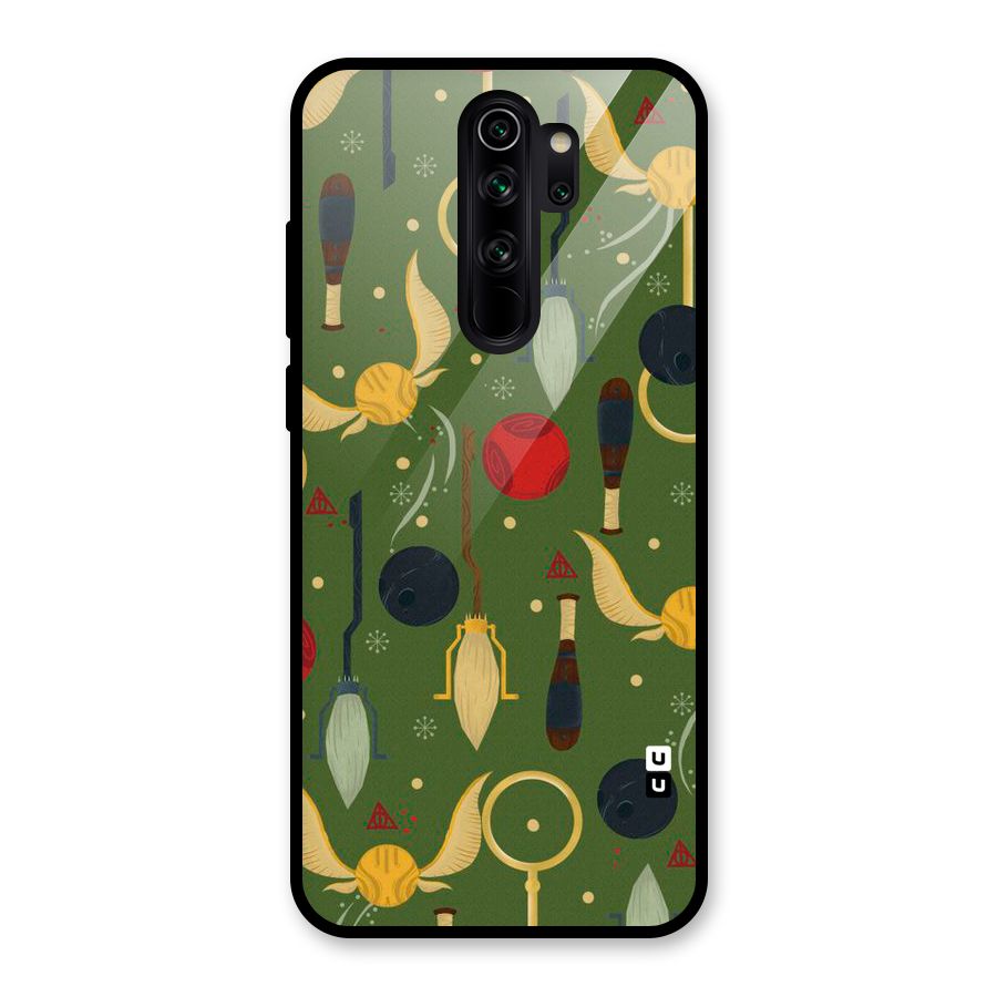 Flying Ball Pattern Glass Back Case for Redmi Note 8 Pro