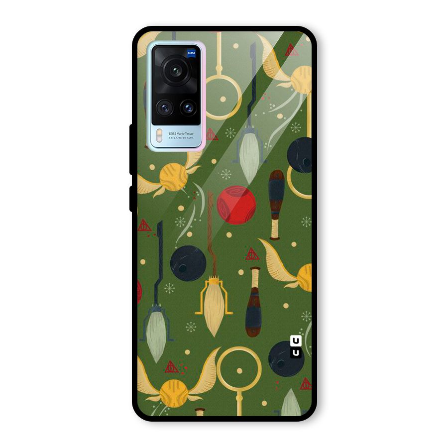 Flying Ball Pattern Glass Back Case for Vivo X60