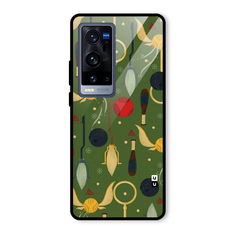 Flying Ball Pattern Glass Back Case for Vivo X60 Pro Plus