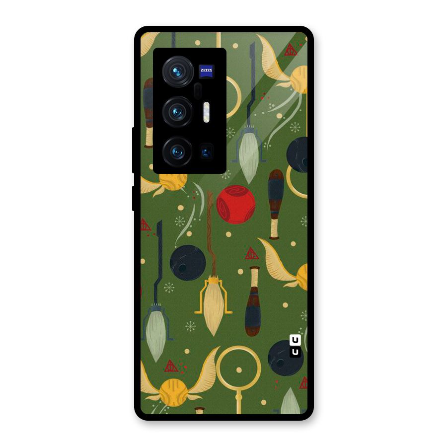 Flying Ball Pattern Glass Back Case for Vivo X70 Pro Plus