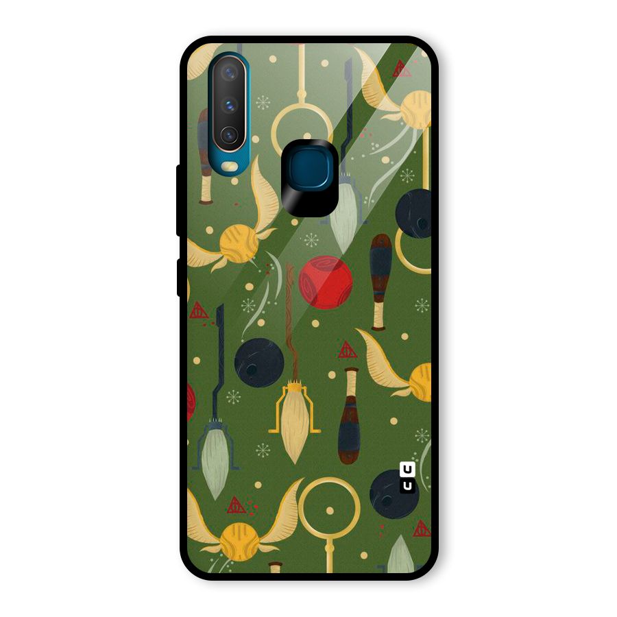 Flying Ball Pattern Glass Back Case for Vivo Y12
