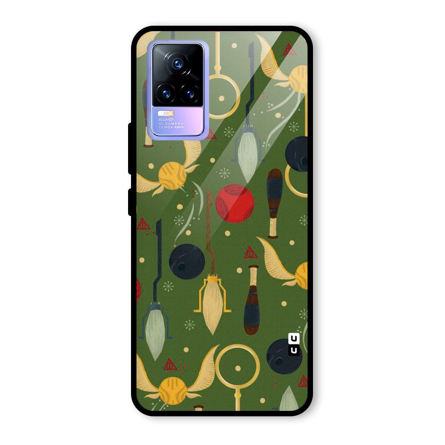 Flying Ball Pattern Glass Back Case for Vivo Y73