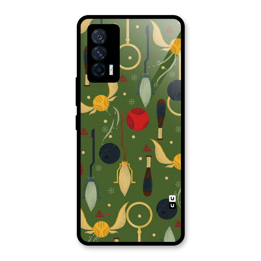 Flying Ball Pattern Glass Back Case for Vivo iQOO 7 5G