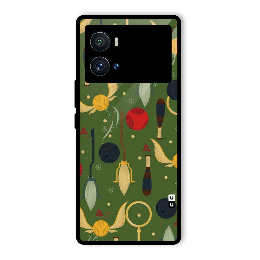 Flying Ball Pattern Glass Back Case for Vivo iQOO 9 Pro