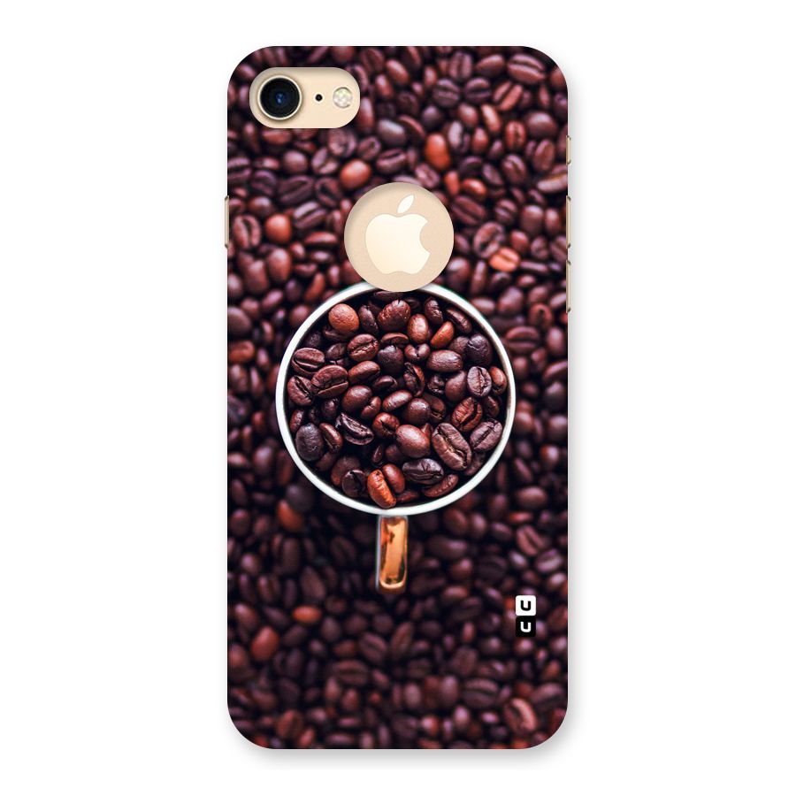 Focus Coffee Beans Back Case for iPhone 8 Logo Cut