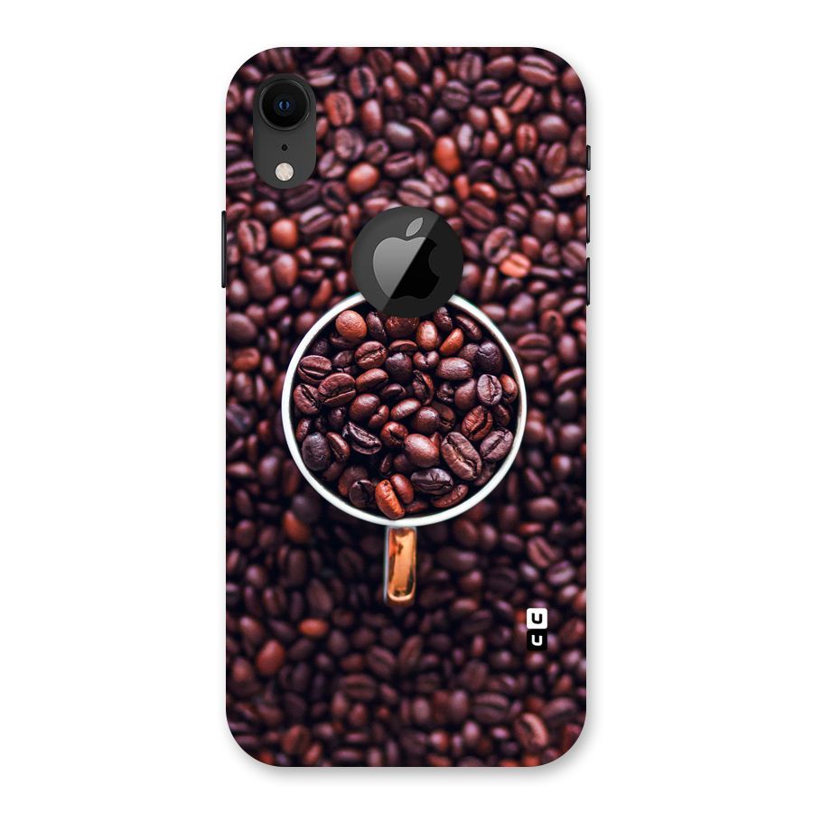 Focus Coffee Beans Back Case for iPhone XR Logo Cut