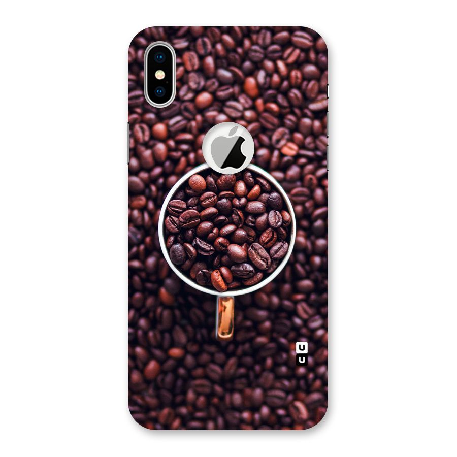 Focus Coffee Beans Back Case for iPhone X Logo Cut