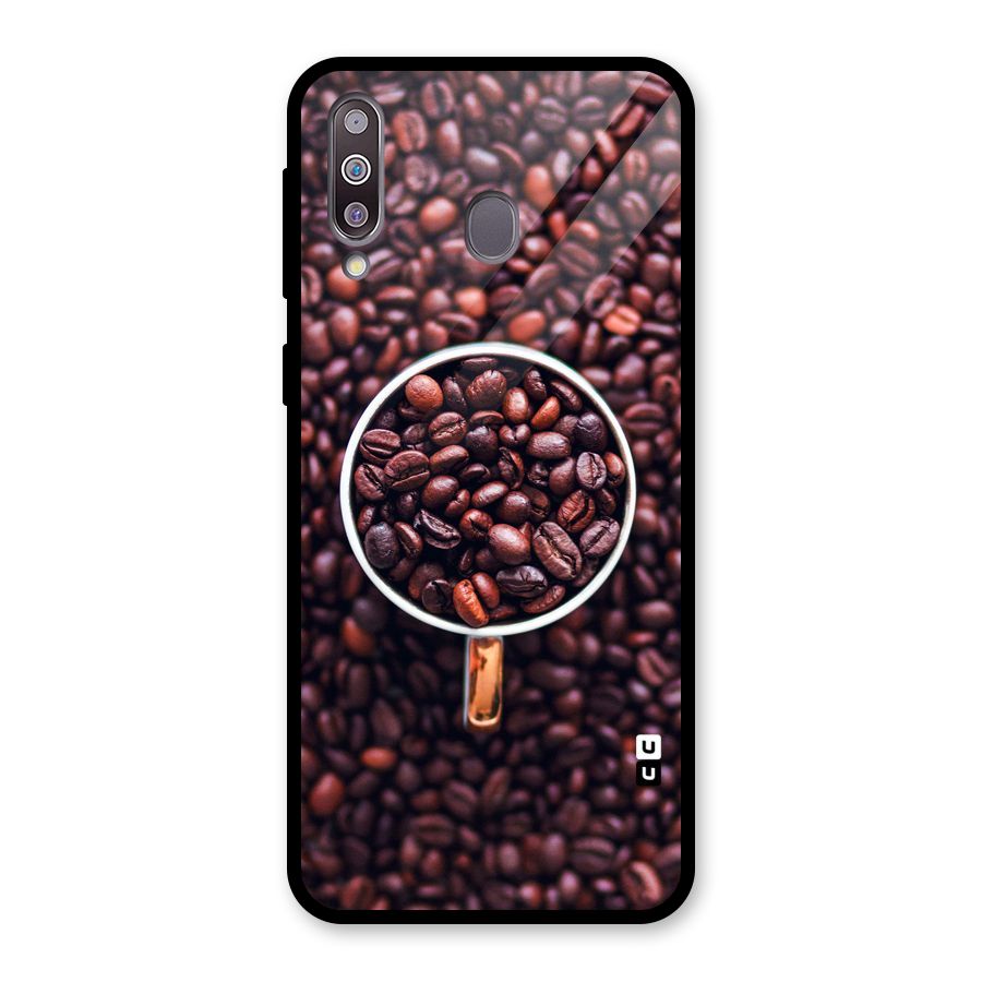 Focus Coffee Beans Glass Back Case for Galaxy M30