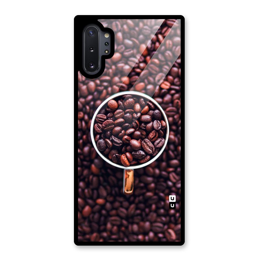Focus Coffee Beans Glass Back Case for Galaxy Note 10 Plus
