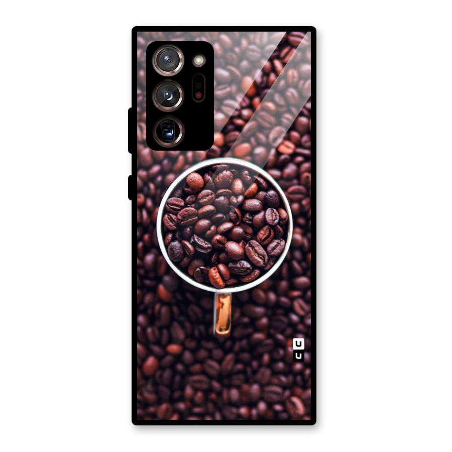 Focus Coffee Beans Glass Back Case for Galaxy Note 20 Ultra