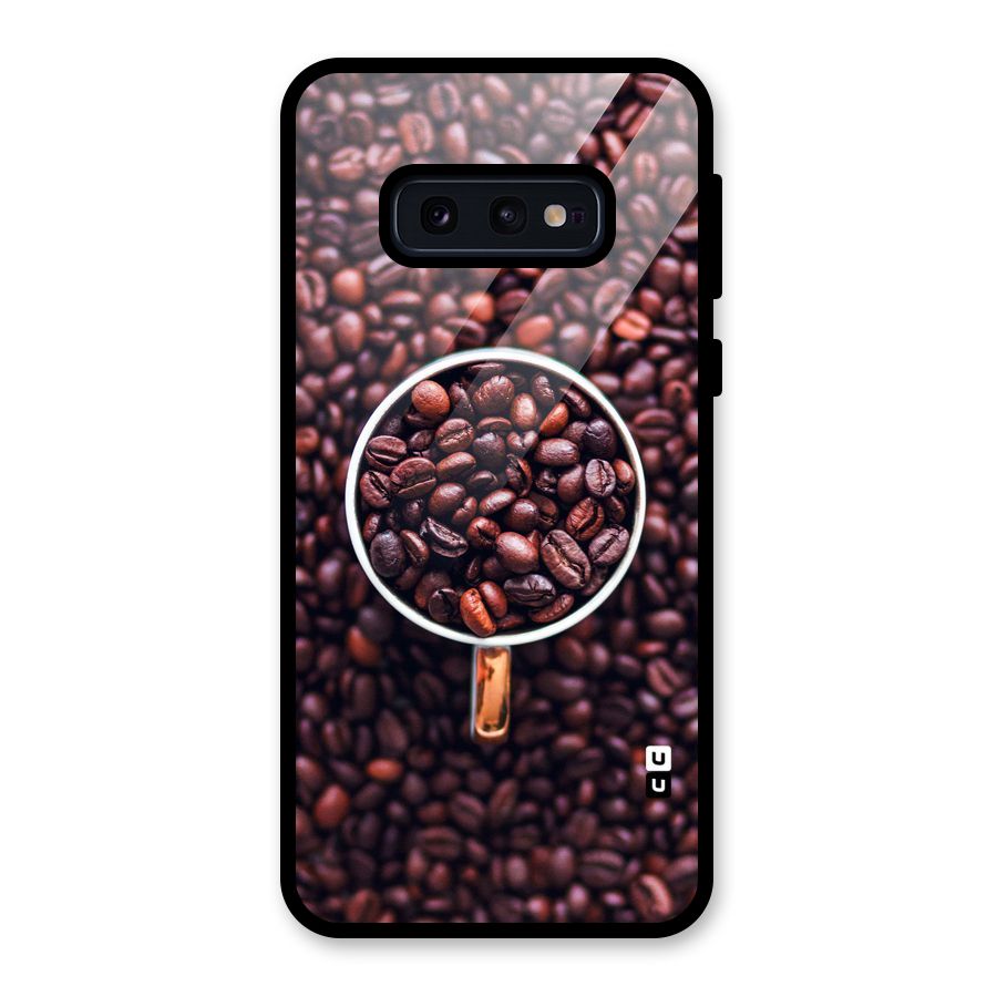 Focus Coffee Beans Glass Back Case for Galaxy S10e