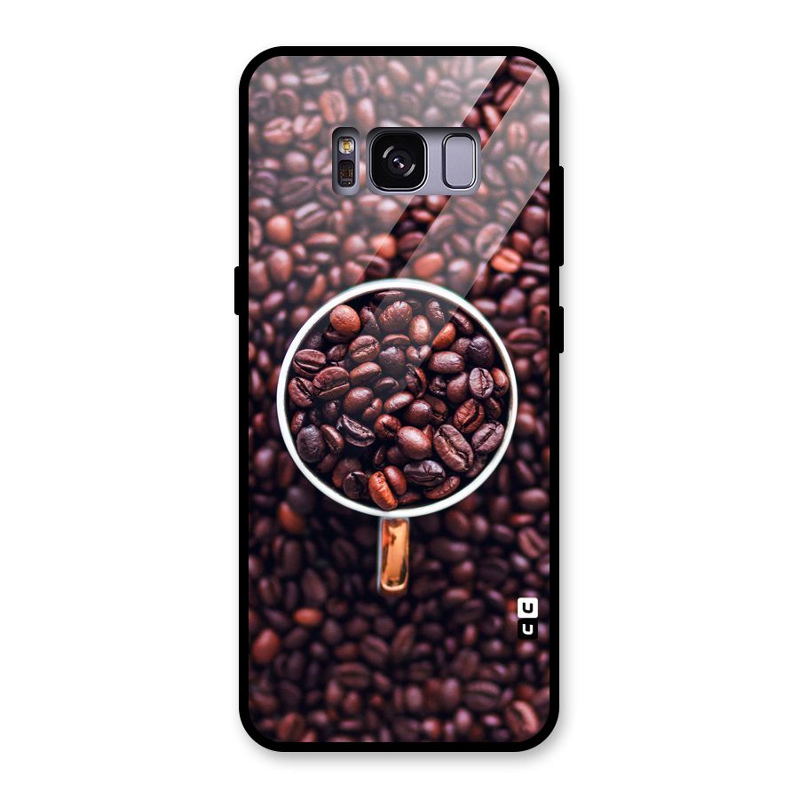 Focus Coffee Beans Glass Back Case for Galaxy S8