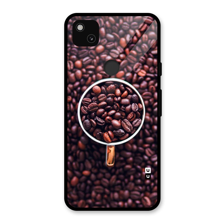 Focus Coffee Beans Glass Back Case for Google Pixel 4a