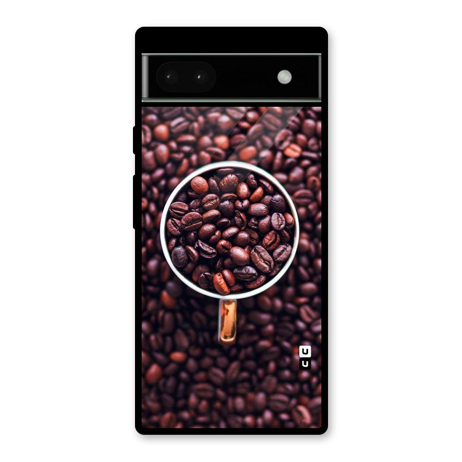 Focus Coffee Beans Glass Back Case for Google Pixel 6a