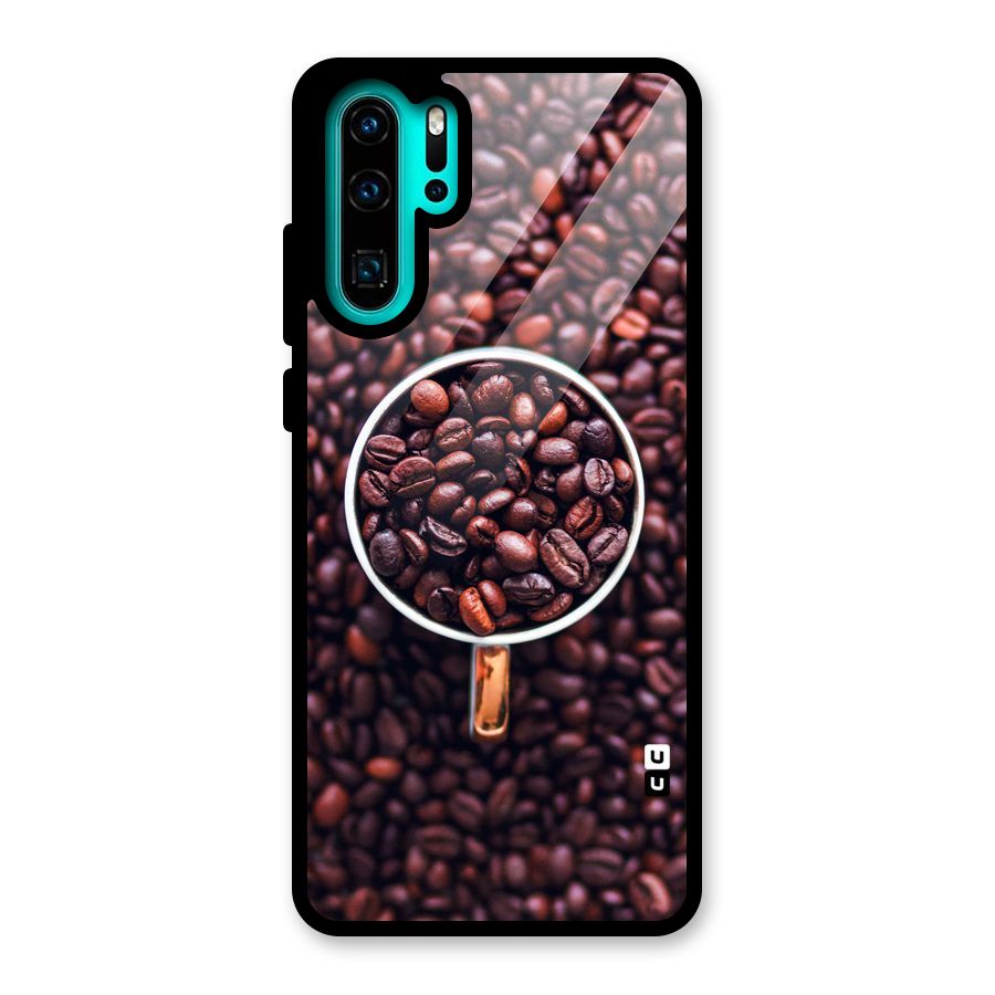 Focus Coffee Beans Glass Back Case for Huawei P30 Pro