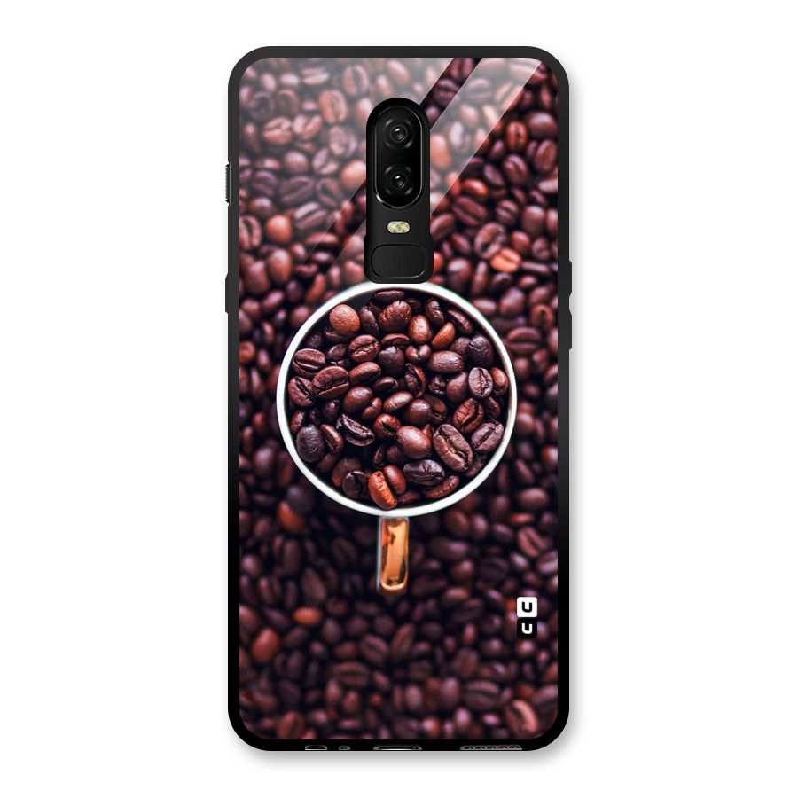 Focus Coffee Beans Glass Back Case for OnePlus 6