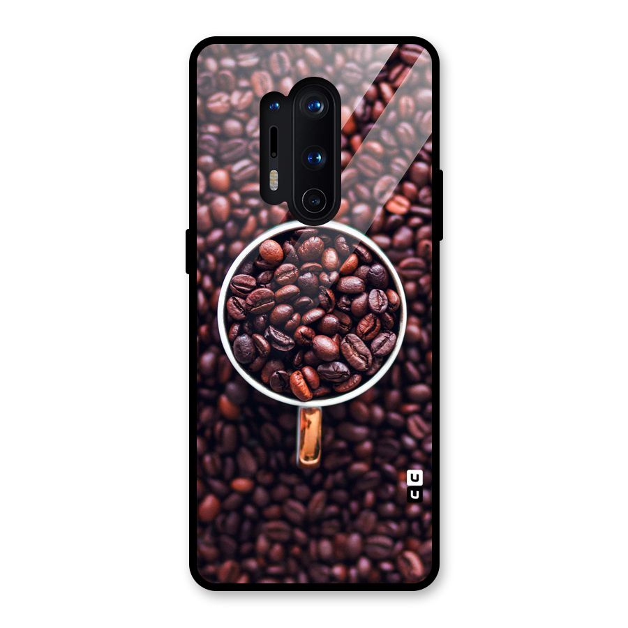 Focus Coffee Beans Glass Back Case for OnePlus 8 Pro