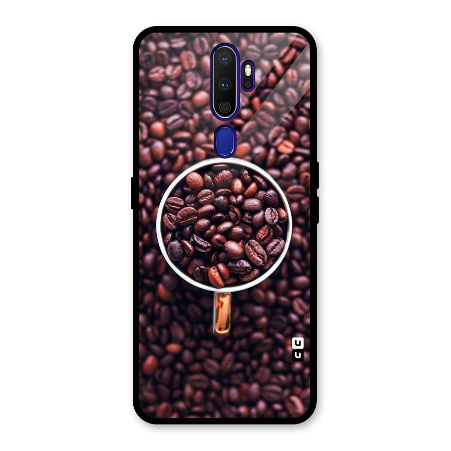 Focus Coffee Beans Glass Back Case for Oppo A9 (2020)
