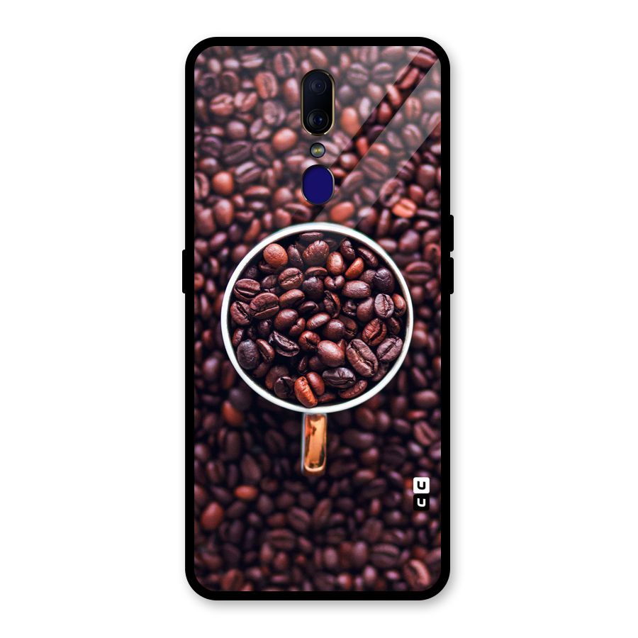 Focus Coffee Beans Glass Back Case for Oppo F11