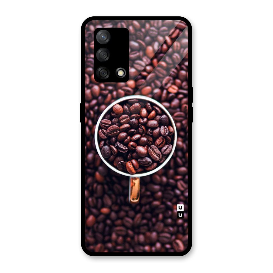 Focus Coffee Beans Glass Back Case for Oppo F19