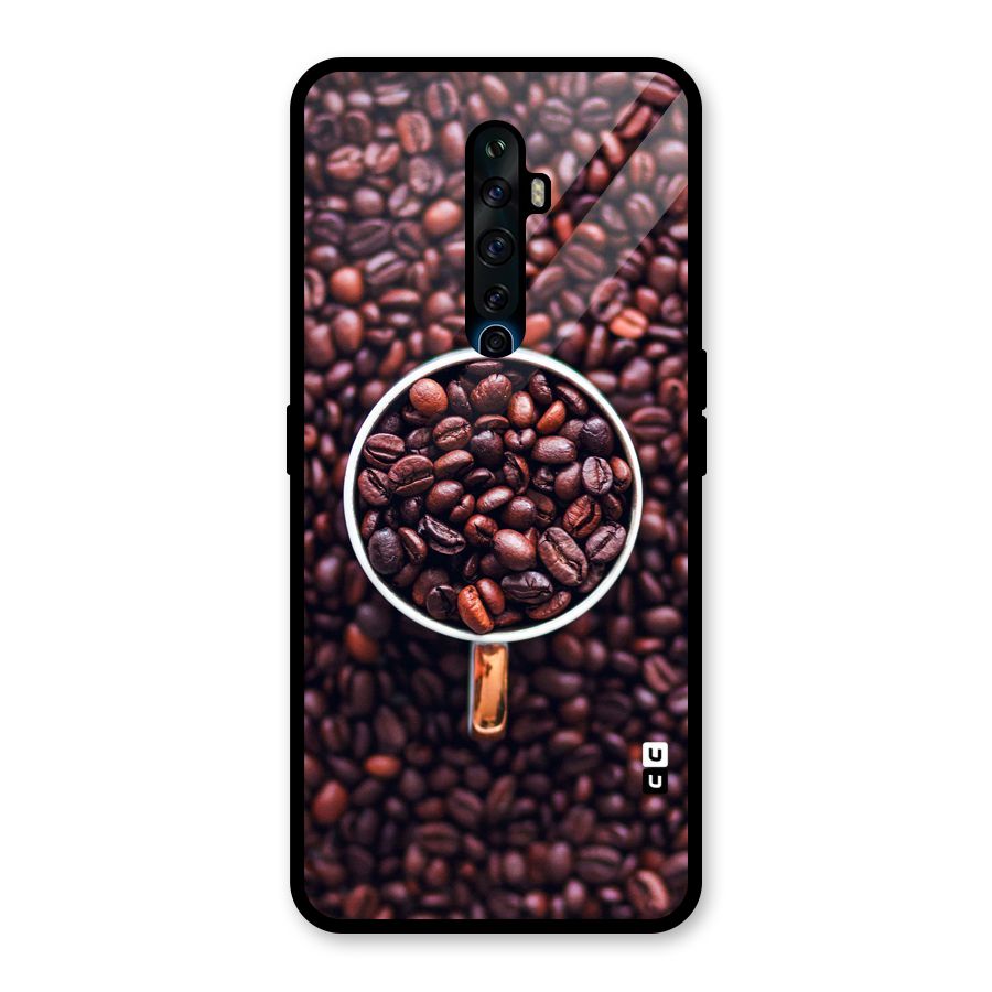 Focus Coffee Beans Glass Back Case for Oppo Reno2 Z