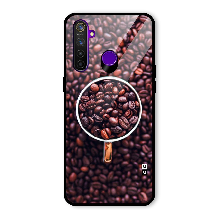 Focus Coffee Beans Glass Back Case for Realme 5 Pro